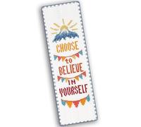 Povitrulya Counted Cross Stitch kit Choose to Believe in Yourself - Embroidery Set for DIY Bookmark