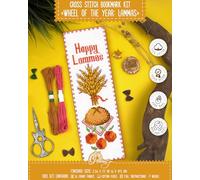 Povitrulya Cross Stitch Bookmark Kit Wheel of The Year: Lammas - Counted DIY Embroidery Set for Adults & Beginners