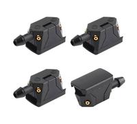 Povtii 4 PCS Front Windshield Washer Nozzles, 4-Way Spray Sprinkler Windshield Wiper Washer Replacement, Arm Mounted Wiper Cleaning Nozzle Tool for Front Window, Car Accessories