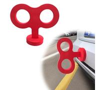 povtii Car Wind Up Key Sticker, 3D Clockwork Wind Up Key, Cute Sticker Wind Up Rolling Key for Car Back and Roof Decoration, Turn Key Clockwork Auto Exterior Sticker, Car Accessories (Red)