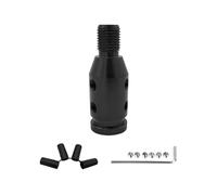 povtii Universal Gear Shift Knob Adapter, M12×1.25 Aluminum Alloy Shifter Knob Adapter for Non-Threaded Shifters, Shifter Knob Boot Retainer Gear Stick Connector, Car Accessories (Black)