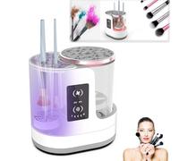 POVVFRTY Three in One Electric Makeup Brush Cleaner Machine Portable Automatic USB Cosmetic Brushes Tool with Dryer