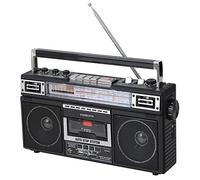 POVWUATH Portable Cassette Player Boombox AM/FM/SW1/SW2 Radio Tape Player Recorder with Bluetooth Microphone