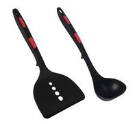 Povxlum 2Pcs Silicone Kitchen Utensils Set, Thickening Shovel and Spoon, Heat Resistant Silicone Slotted Spatula, Silicone Spatula Spoons for Cooking, Mixing, Serving