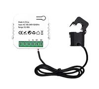 Povxlum Tuya Smart Life WiFi Energy Meter 80A with Current Transformer Clamp KWh Power Monitor Electricity Statistics110V 230V