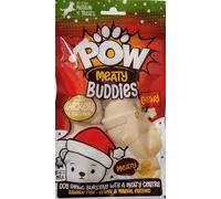 Pow Christmas Meaty Buddies Dog Treats 100g - Chicken & Goat's Milk - Rawhide Free - Extra Vitamins & Minerals - A Complementary Pet Food For Adult Dogs