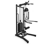 POWA Gym Freestanding Cable Pulley Machine with 90kg Weight Stack, Functional Trainer, Pull Up Bar, Dip Station, Low Row, Adjustable Cable System, Home Multi Gym, Commercial Grade