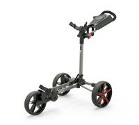 PowaKaddy Unisex DLX-Lite FF Golf Trolley - Gunmetal/Red - One Size