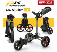 PowaKaddy Unisex DLX-Lite FF Golf Trolley - Gunmetal/Red - One Size
