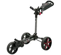 PowaKaddy Unisex DLX-Lite FF Golf Trolley - Gunmetal/Red - One Size
