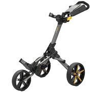 PowaKaddy Unisex Micra Push Cart Golf Trolley - Gun Metal/Yellow - One Size