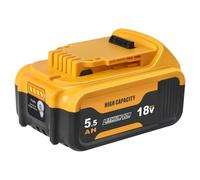 Powarobor 18V 5.5Ah DCB184 Li-Ion Battery for Dewalt 18V Cordless Tools