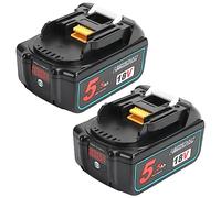 Powarobor 2-Pack 18V 5.5Ah BL1850B Battery Compatible with Makita LXT Tools | 5500mAh With LED Indicator Lithium Ion 18V Cordless Tools Battery BL1830 BL1830B BL1840 BL1840B BL1850 BL1860 BL1845 BL1815
