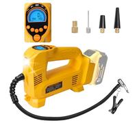 Powarobor Cordless Tyre Inflator Air Compressor for Dewalt 18V Battery,150PSI Portable Tire Pump with Digital Pressure Gauge and LED Light for Cars Motorcycles Bicycles Balls (Tool only,no Battery)