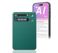 Powate AI Voice Recorder, 64 GB Recorder Transcribe Summarise and Mind-Map with AI Technology, One-Touch Recording, Noise Reduction, for Meetings, Learning, Calls, Supports 112 Languages,Green