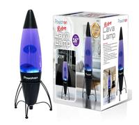 Powatron Lava Lamp 16" Retro Liquid Motion Lamp for Kids & Adults - Purple Liquid with Blue Wax Decorative Mood Lighting Night Light with Bulb & UK Mains Plug Soothing Motion Mood Lamp
