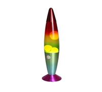 Powatron Lava Lamp 16" Retro Liquid Motion Lamp for Kids & Adults - Rainbow Color Wax Decorative Mood Lighting Night Light with Bulb & UK Mains Plug Soothing Motion Mood Lamp
