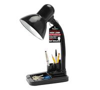 Powatron LED Desk Lamp - Table Lamp with 25W E27 Energy-Efficient Bulb, 1.5m Cable, BS-Approved UK Plug & On/Off Switch - Perfect for Reading, Studying, or Working from Home