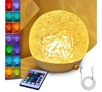 Powatron Ocean Lamp Night Light Usb Rechargeable Lamp With 16 Multicolor Modes Adjustable Brightness Control Via Remote Tactile Switch