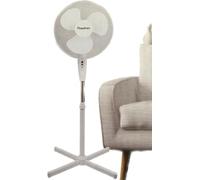 Powatron Pedestal Standing Fan 16" Electric Floor Fan with 3 Speed Settings Adjustable Height 80CM Cable & Extra Wide Cross Base Oscillating Fan Ideal for Home Office Bedroom 40 Watt Energy Efficient