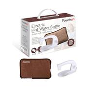 POWATRON Rechargeable Electric Hot Water Bottle - Soft & Cosy Hand Body Warmer Massaging Heat Pad, Prefilled, Over-Heat Protection Electric Water Bottle - Hot Water Bottles for Pain Relief