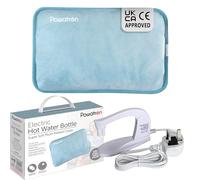 POWATRON Rechargeable Electric Hot Water Bottle Soft & Cosy Hand Body Warmer Massaging Heat Pad Prefilled Over-Heat Protection Portable Heating Pad For Pain Relief Cramps Sore Muscles Arthritis Relief
