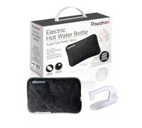 POWATRON Rechargeable Electric Hot Water Bottle - Soft & Cosy Hand Body Warmer Massaging Heat Pad, Prefilled, Over-Heat Protection Electric Water Bottle - Hot Water Bottles for Pain Relief