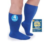 Powbrace 2 Pairs Wide Diabetic Socks for Men Women Plus Size,Lymphedema Socks,Socks for Swollen Feet and Ankles,Edema Socks,Loose Fit Socks,Non-Binding Socks,Bariatric Socks,Hospital Cast Socks