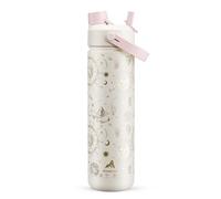 POWCAN 26 oz Insulated Water Bottle with 2-in-1 Straw and Spout Lid, Keep Cold 24H, Leak-Proof, Fits in Car Cup Holder, Stainless Steel Water Bottle for Sports, Travel, and School (Stellar Dream)