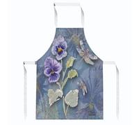Powder Bloom Pansies Apron Claire Louise Multi One Size