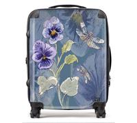 Powder Bloom Pansies Suitcase Claire Louise Multi Large