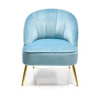 Powder Blue Cocktail Chair with Gold Legs