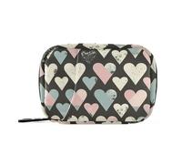 Powder Blue Heart Pill Bags for Medicine with Detachable Compartments Attachable Pill Organizer Monthly for Purse