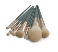 Powder Blue Makeup Brush Set - 10 Pcs for Foundation Powder Blush Eyeshadow Contouring - for Women Everyday Practical Style Professional Makeup Tool Design