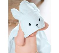 (Powder Blue) New Luxury 100% Cotton Baby Soft Bunny Hooded Bath Towel 70 x 70cm 5 Colours UK