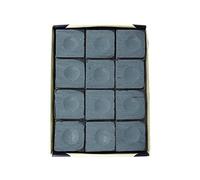 (Powder Blue) - SILVER CUP Pool cue Billiard Premium CHALK - ONE DOZEN - POWDER BLUE