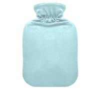 Powder Blue Solid Color Pure Plain hot Water Bottle with Soft Cover, 2L Water Bags for Pain Relief, Period Cramps, Bolsa Caliente para Dolores musculares