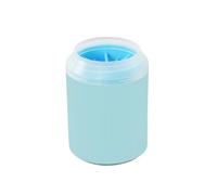 Powder Blue Solid Color Pure Plain Portable Dog Foot Cleaner Cup Soft Silicone Brush Feet Bathing Brush Suitable for Small, Medium, Large Breed Dogs accessories para perros