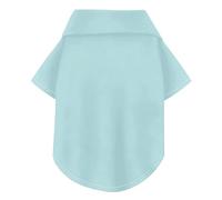 Powder Blue Solid Color Pure Plain Summer Dog Shirts Collared Polo T-Shirts Button Up Soft, Lightweight, and Breathable Pet Outfits Apparel Tops Puppy Sweatshirt Perfect for Everyday Wear, and