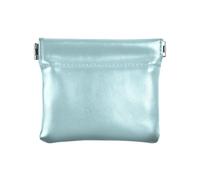 Powder Blue Solid Color Pure Plain Women's Leather Coin Purse Convenient Cosmetic Bags for Purse for Women, powder blue Solid color Pure Plain, One Size