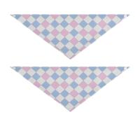 Powder Blue Square Dog Holiday Bandanas Adjustable Dog Breed Bib Cute Pet Accessories for Dogs Cats