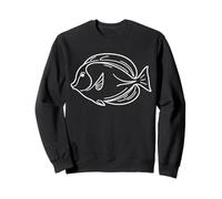 Powder Blue Tang Line Art Aquarist Sweatshirt