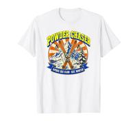 Powder Chaser Vintage Skiing Apres Ski Mountain Tee Value Graphic T-Shirt, Men, White, L
