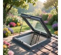 Powder-Coated Galvanized Steel Skylights for Home & Commercial Roofs - Safe Hydraulic Support Skylight Solutions for Cattle & Livestock Environments