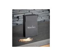 Powder Coated Steel Match Box | Carbon Black Fireside Accessory