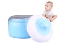Powder Container with Puff, Dusting Loose Powder Box - Applicator Holder for New Parents Daycare Providers Nursing Mothers Nursery Bath Time Travel Home
