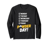 Powder Day Checklist Weekend Ski Resort Snowboard Winter Long Sleeve T-Shirt