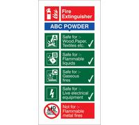 Powder Extinguisher Semi Rigid Plastic - Fire Safety Signs - Extinguisher Signs