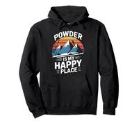 Powder Is My Happy Place Ski Snowboard Mountain Pullover Hoodie