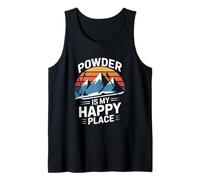 Powder is My Happy Place Ski Snowboard Mountain Tank Top